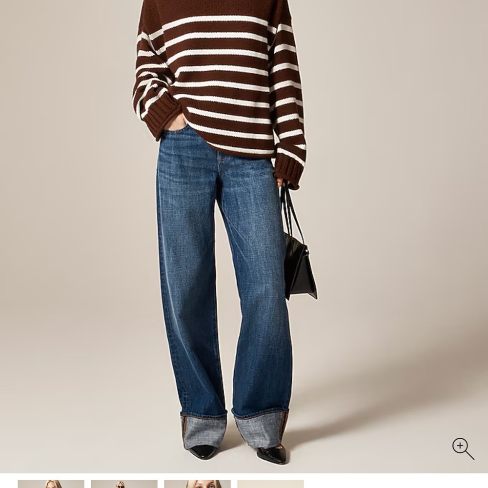 J. Crew 2025 Rollneck sweater brown stripe - Picture 4 of 4